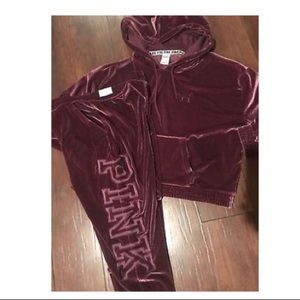 Have you seen these?? Maroon velvet outfit